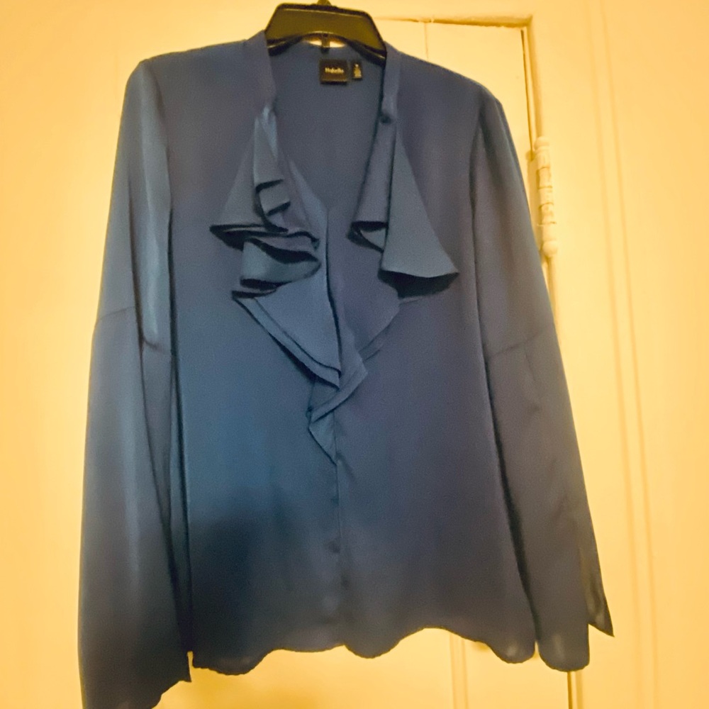 Blouse NWOT navy blue